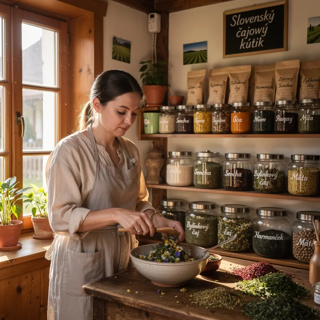 Zelený čaj Sencha s čerstvými trávnatými a rastlinnými tónmi.
