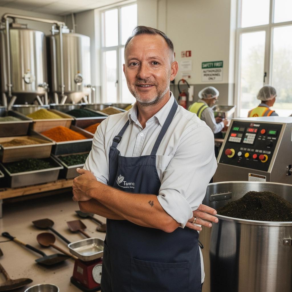 Ručne zbierané listy Sencha rozložené na drevenom stole.